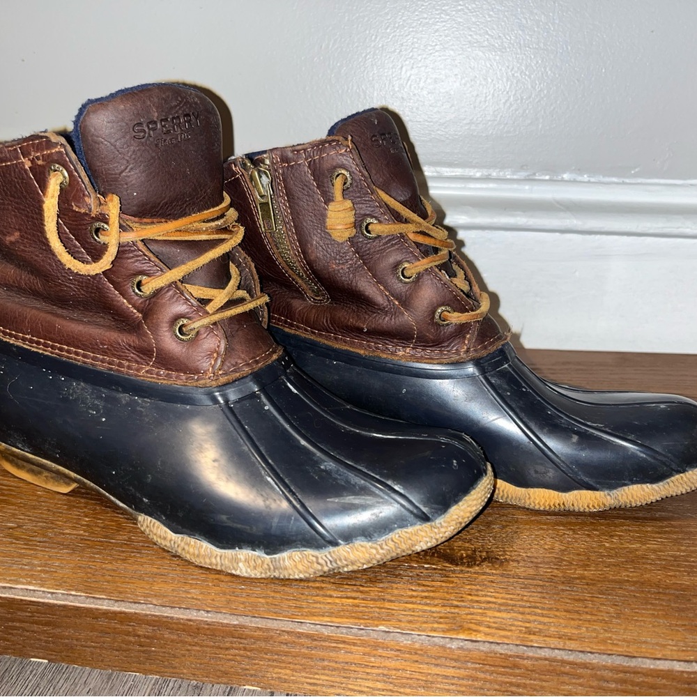 Sperry Brown and Black Duck Boots